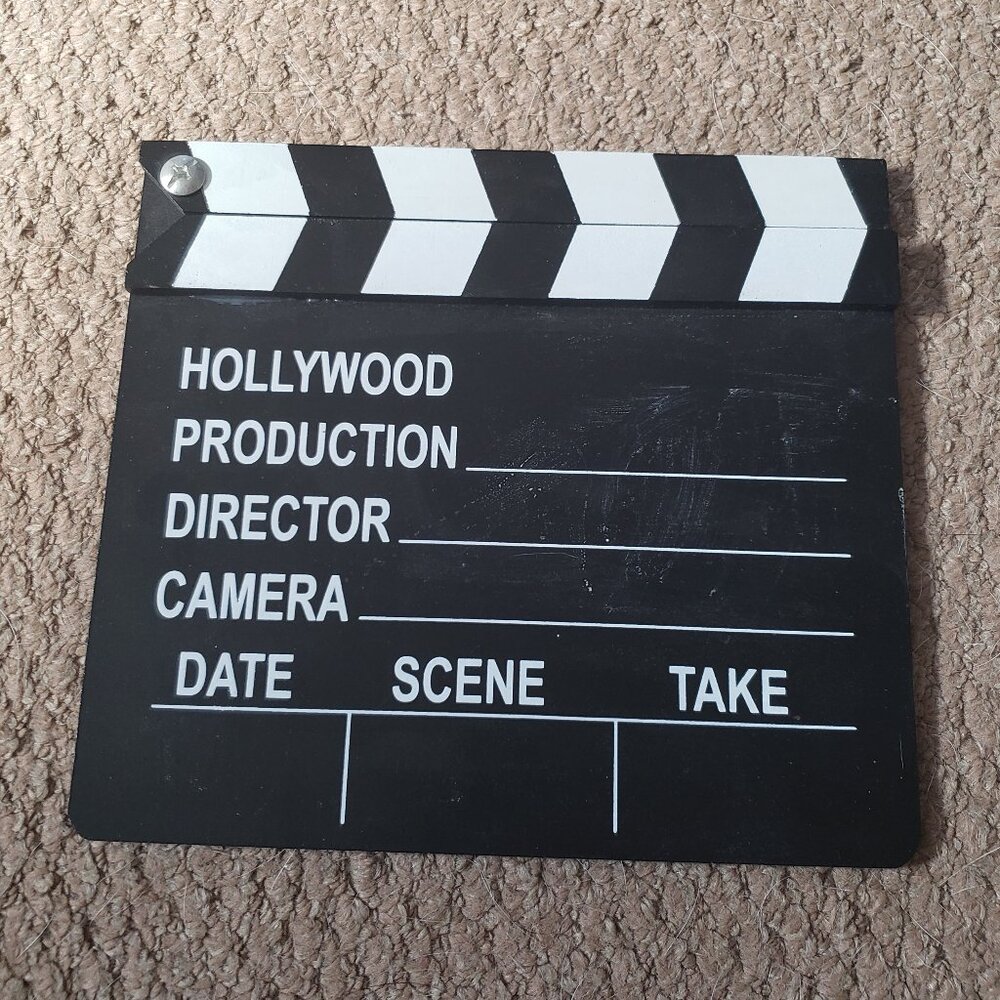 Movie clap board prop decor
